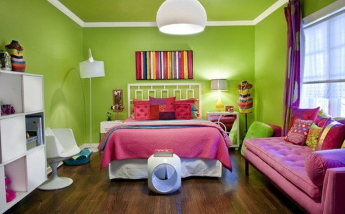 dormitor verde proaspat